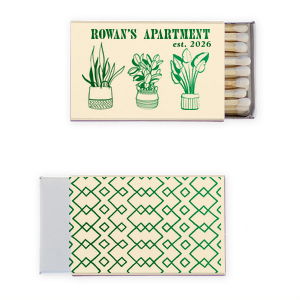 The Plants Your Apartment Matches features hand-drawn potted plant art and simple typography with a customizable name and dates! Add it to your space to bring warmth and personality. Perfect for housewarmings, or everyday hosting.