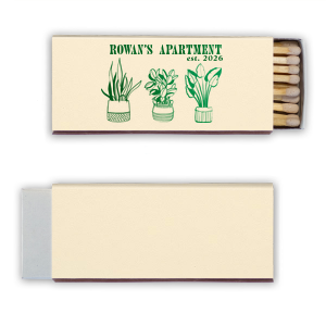 The Plants Your Apartment Matches features hand-drawn potted plant art and simple typography with a customizable name and dates! Add it to your space to bring warmth and personality. Perfect for housewarmings, or everyday hosting.