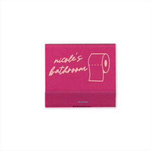 The Toilet Paper Bathroom Matches features playful script lettering and a toilet paper illustration for a laugh-out-loud detail. Add it to your guest bath to spark smiles and surprise visitors. A clean choice for housewarming parties or festive gatherings.