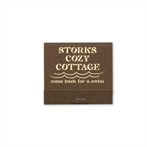 The Waves Come Back For A Swim Matchbook features bold lettering and flowing wave lines for a relaxed, welcoming feel. Add it to create a warm detail that invites guests to linger. Ideal for weekend getaways or lakeside gatherings.