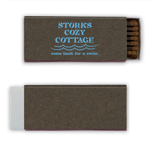 Our beautiful custom Come Back For A Swim Matchbook with a cute graphics of waves would be a great way to welcome your guests. Put your name on it and surprise everyone! 