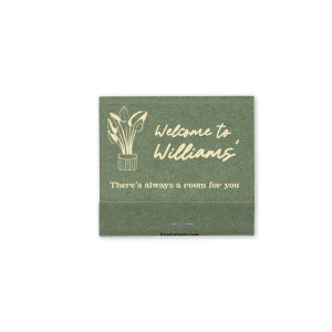 An amazing Welcome To Our Family Name Matchbook is here with welcoming plant graphics! Give your guests a nice surprise and give them a unique detail that they will remember forever! 