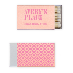 The Feisty Come Again Matchbook offers multi-colored gradient font and a bold and playful greeting. Add a touch of snark and personality to your event with this unforgettable, pocket-sized conversation starter. Excellent for housewarmings and adult birthday bashes.