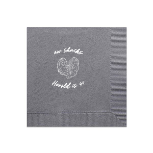 Our new personalized most-wanted Napkin is here! Now you have chance to meet Oh Shucks Birthday Napkin which has amazing graphics of Oyster and will match perfectly on your birthday party!