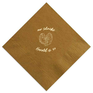 Our new personalized most-wanted Napkin is here! Now you have chance to meet Oh Shucks Birthday Napkin which has amazing graphics of Oyster and will match perfectly on your birthday party!