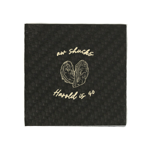 Our new personalized most-wanted Napkin is here! Now you have chance to meet Oh Shucks Birthday Napkin which has amazing graphics of Oyster and will match perfectly on your birthday party!