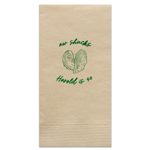 Our new personalized most-wanted Napkin is here! Now you have chance to meet Oh Shucks Birthday Napkin which has amazing graphics of Oyster and will match perfectly on your birthday party!