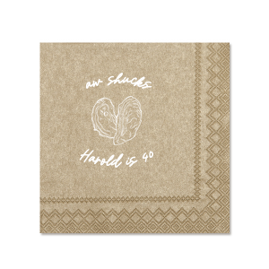 Our new personalized most-wanted Napkin is here! Now you have chance to meet Oh Shucks Birthday Napkin which has amazing graphics of Oyster and will match perfectly on your birthday party!