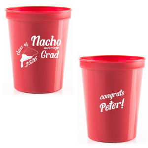 Are you looking for a unique detail that will be complemented the most on your party? Meet our new customizable Nacho Average Graduation Stadium Cup now available and ready for you to pick it up! 
