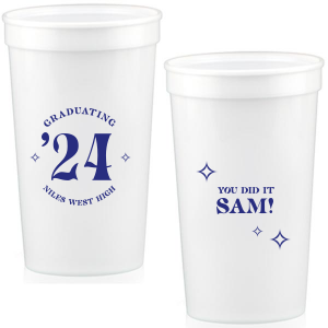 Now you have chance to party in style and brand your own name on this amazing Graduating You Did It Stadium Cup. Try it today, let the others complement your choice! 