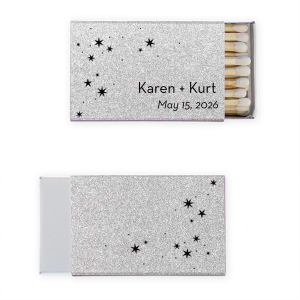 Light up your special day with the Sparkle Star Name Wedding Match, where a star-studded night sky becomes the backdrop for the couple's names. This enchanting design, brimming with twinkling stars, symbolizes the radiant love story and eternal union of the stars of the event.