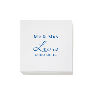 Step up your gifting game with the Modern Mr & Mrs Wedding Gift Box. Marrying tradition and elegance, this box celebrates the nuptials with a chic block print alongside the flowing script of the shared surname and wedding locale. It's a timeless keepsake that wows every guest.