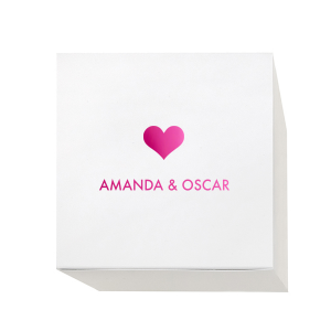 Wrap your affection in the Solid Heart Gift Box, where love takes shape in a standout heart. The gift giver's names below seal the sentiment, making every gift as memorable as the love it represents.