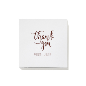 Our custom Shiny Merlot Cake Box with Shiny Merlot Foil Color has a Thank You 2 graphic and is good for use when you need to give away that special treat for a thank you and will make your guests swoon. Personalize your party's theme today.