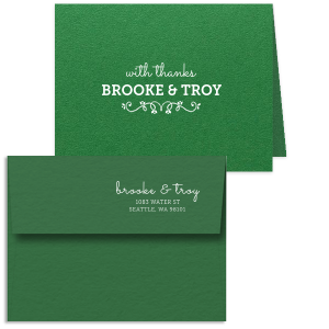 Our beautiful custom Stardream Lime Classic Note Card with Envelope has Satin Copper Penny Foil and Shiny Kiwi / Lime Foil and a Budding Flourish graphic and is good for use in Wedding, Floral themed parties and will look fabulous with your unique touch. Your guests will agree!