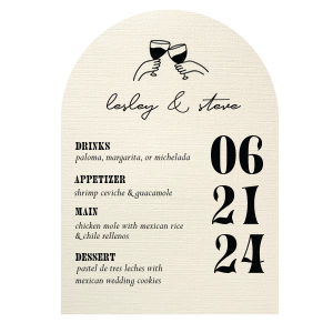 Let your guests feel your elegance through this amazing Destination Mexico Menu. It will definitely catch a lot of sights and will be complemented, that's a guarantee!