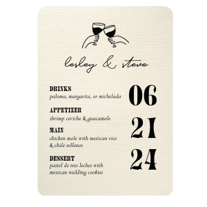 Let your guests feel your elegance through this amazing Destination Mexico Menu. It will definitely catch a lot of sights and will be complemented, that's a guarantee!