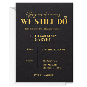 An amazing Invitation for the minimalistic eye out there. We've got the perfect minimalistic design just for you, it will definitely bring classic and clean vibe. Expect tons of compliments!