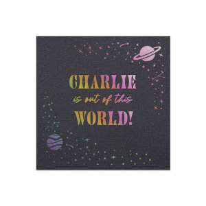 Make your party out of this world, bring your special decoration and give it a special vibe! The amazing Cosmic Space Party Napkin would catch a lot of sights and will be complimented by everyone!