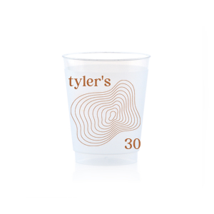Minimal and chic, this birthday cup can be customized with your name and the age you are turning. 