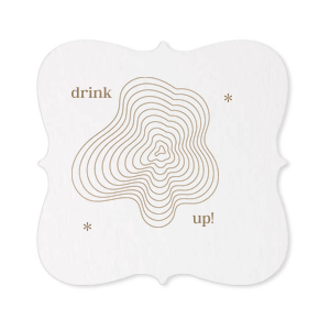 Drink up with this minimal and modern custom coaster. Featuring a trendy tree ring design, this can be personalized with anything your heart desires. 