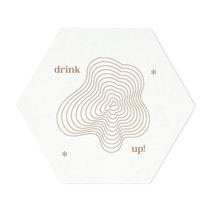 Drink up with this minimal and modern custom coaster. Featuring a trendy tree ring design, this can be personalized with anything your heart desires. 