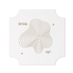 Drink up with this minimal and modern custom coaster. Featuring a trendy tree ring design, this can be personalized with anything your heart desires. 