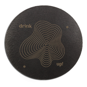 Drink up with this minimal and modern custom coaster. Featuring a trendy tree ring design, this can be personalized with anything your heart desires. 