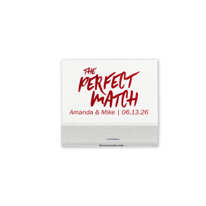 Strike a note of celebration with the Deco Diamonds Wedding Perfect Match, where hand-styled script proclaims your union, backed by an energetic art deco diamond motif. A dazzling matchbox for a wedding that blends vintage flair with lively charm.