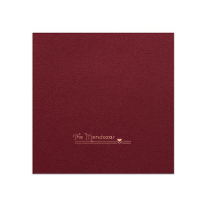 The Modern Heart Flourish Napkin design marries minimalist style with heartfelt symbolism. The family name floats gracefully above a contemporary line, punctuated by a solitary heart. This design is perfect for the modern couple who appreciates clean lines and elegant simplicity.