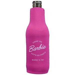 Now you have a chance to vibe with this beautiful Barbie Birthday Can Cooler which will help you hold your drink to the rest of the night. Your guests will give a thousands of compliments! 