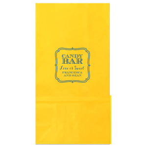 Transform treat-giving into a bespoke affair with the Candy Bar Names Bag, encasing heartfelt gifts within an ornately framed design. "Love is Sweet" elegantly crowns the celebrants' names, elevating every goody bag to a cherished, personalized memento of the occasion. Spot-on for weddings, baby showers, or birthdays!