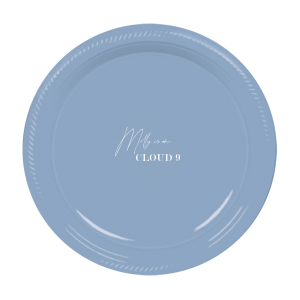 Meet this custom plate from our brand new collection Cloud 9 Bridal Shower and get ready for your next party asap. The romantic script and minimalist design will look stunning at your bridal shower and will be an elegant detail your guests will swoon over. 