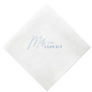 This custom bridal shower napkin is perfect for your dreamy event! Personalize this high quality napkin with the bride to be's name. This personalized party favor will give you shower a sophisticated and memorable touch. 