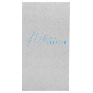 This custom bridal shower napkin is perfect for your dreamy event! Personalize this high quality napkin with the bride to be's name. This personalized party favor will give you shower a sophisticated and memorable touch. 