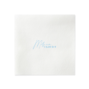 This custom bridal shower napkin is perfect for your dreamy event! Personalize this high quality napkin with the bride to be's name. This personalized party favor will give you shower a sophisticated and memorable touch. 
