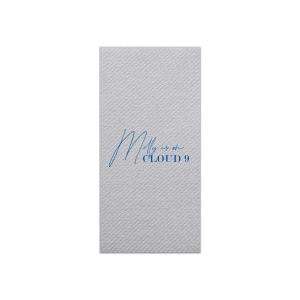 This custom bridal shower napkin is perfect for your dreamy event! Personalize this high quality napkin with the bride to be's name. This personalized party favor will give you shower a sophisticated and memorable touch. 