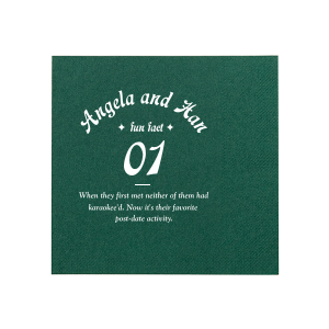 ForYourParty's personalized Spruce Cocktail Napkin with Shiny Green Tea Foil are a must-have for your next event—whatever the celebration!