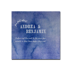 Our custom Watercolor Nightfall Cocktail Napkin with Shiny Green Tea Foil will make your guests swoon. Personalize your party's theme today.