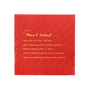 ForYourParty's elegant Merlot Cocktail Napkin with Matte Ivory Foil couldn't be more perfect. It's time to show off your impeccable taste.