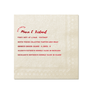 ForYourParty's elegant Merlot Cocktail Napkin with Matte Ivory Foil couldn't be more perfect. It's time to show off your impeccable taste.