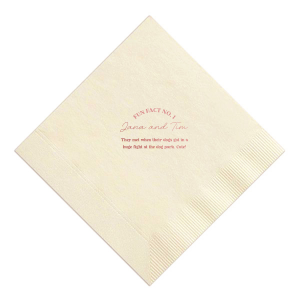Personalized Ivory Cocktail Napkin with Shiny Rose Quartz Foil can't be beat. Showcase your style in every detail of your party's theme!