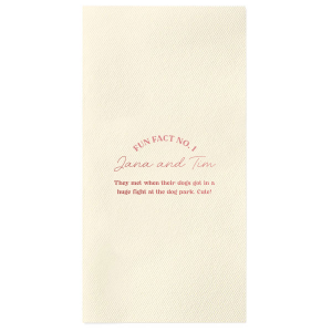 Personalized Ivory Cocktail Napkin with Shiny Rose Quartz Foil can't be beat. Showcase your style in every detail of your party's theme!