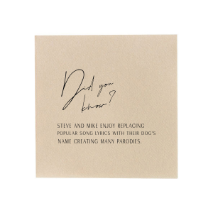 Our personalized Sand Cocktail Napkin with Matte Black Foil will look fabulous with your unique touch. Your guests will agree!