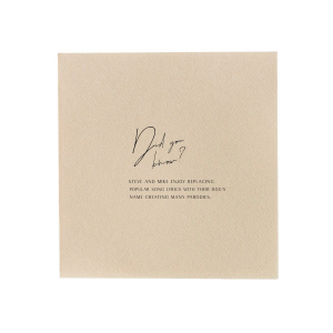 Our personalized Sand Cocktail Napkin with Matte Black Foil will look fabulous with your unique touch. Your guests will agree!