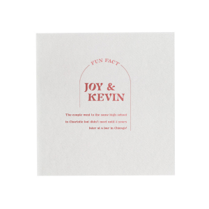 The ever-popular Fog Cocktail Napkin with NEW Shiny Merlot Foil has a Plain Arch graphic and is good for use in Invitation themed parties and can be customized to complement every last detail of your party.