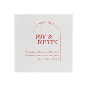 The ever-popular Fog Cocktail Napkin with NEW Shiny Merlot Foil has a Plain Arch graphic and is good for use in Invitation themed parties and can be customized to complement every last detail of your party.