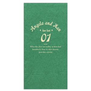 ForYourParty's personalized Spruce Cocktail Napkin with Shiny Green Tea Foil are a must-have for your next event—whatever the celebration!
