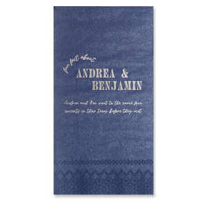 Our custom Watercolor Nightfall Cocktail Napkin with Shiny Green Tea Foil will make your guests swoon. Personalize your party's theme today.