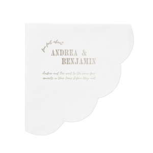 Our custom Watercolor Nightfall Cocktail Napkin with Shiny Green Tea Foil will make your guests swoon. Personalize your party's theme today.